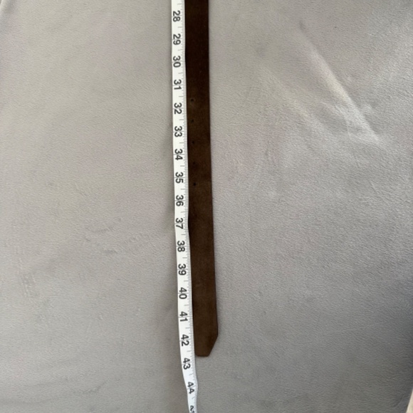Brunello Cucinelli Suede Leather Belt w/Gold Tone Buckle